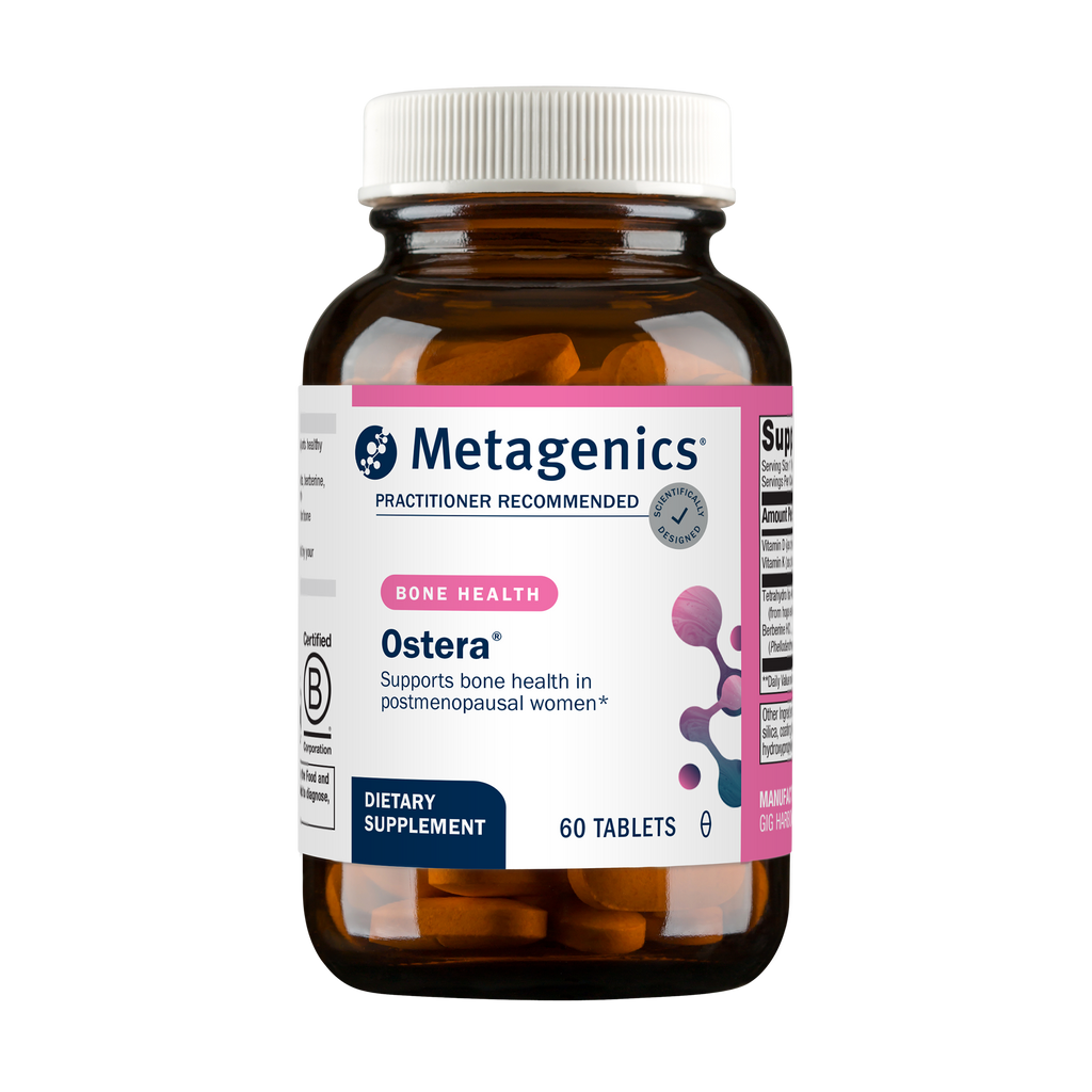 Metagenics Ostera, supplément de vitamine D, K et berbérine, pour favoriser un remodelage osseux sain chez les femmes post-ménopausées - 60 comprimés