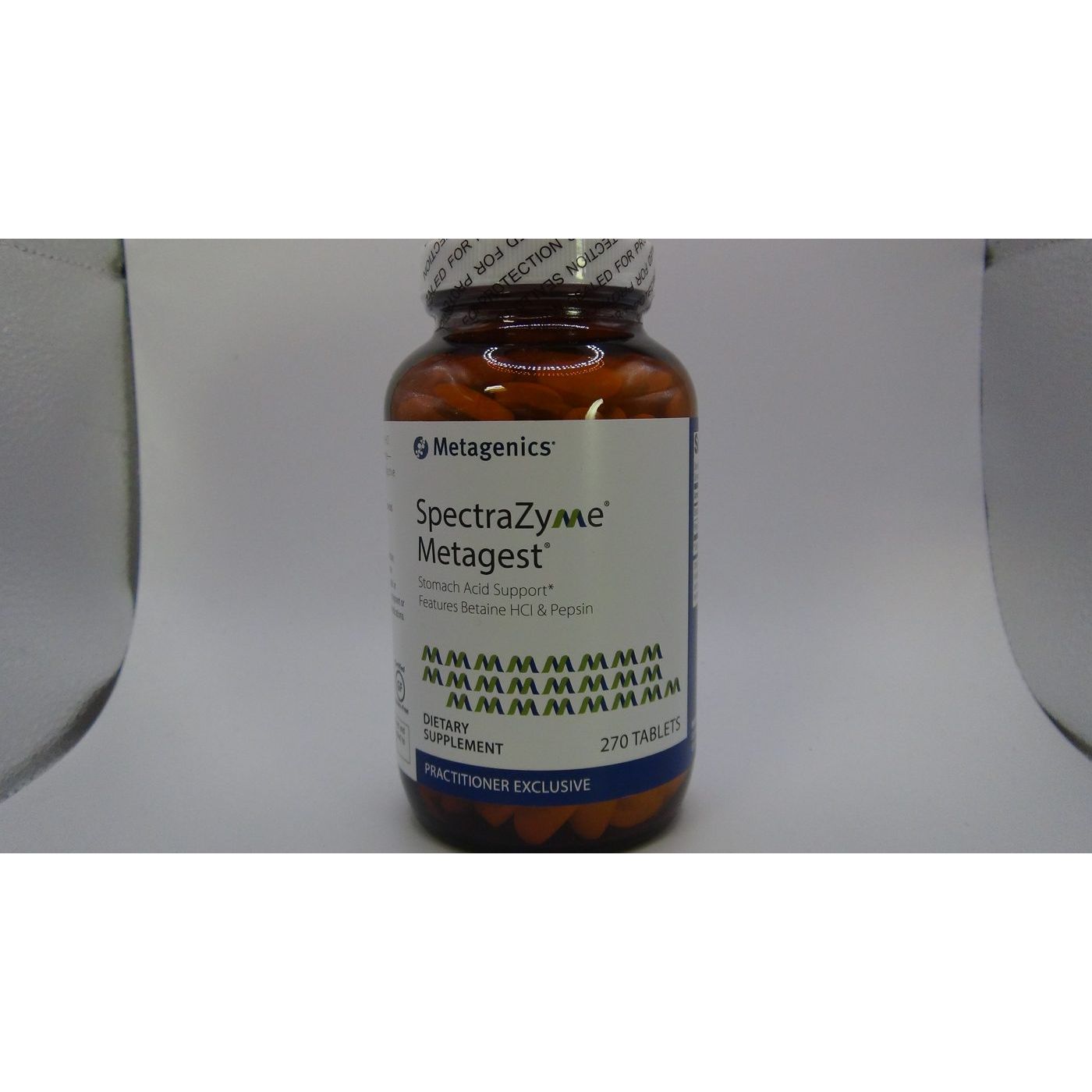 Metagenics SpectraZyme Metagest, supplément nutritionnel avec bétaïne HCL et pepsine pour aider à l'acidité gastrique, comprimés - 270 unités