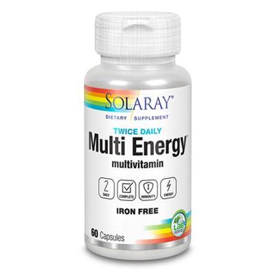Solaray Twice Daily Multi Energy Multivitamine, Sans Fer