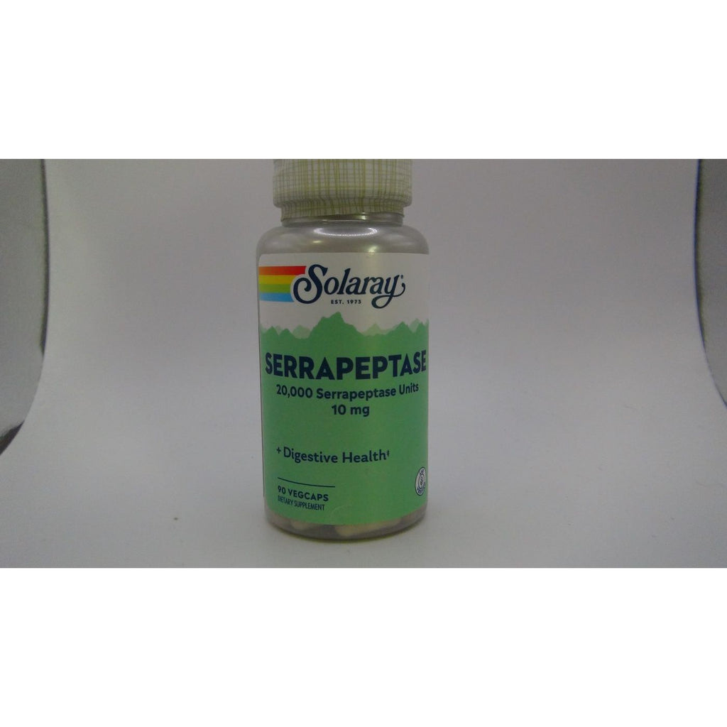 SOLARAY Nattokinase et Serrapeptase Complément 30 Comprimés
