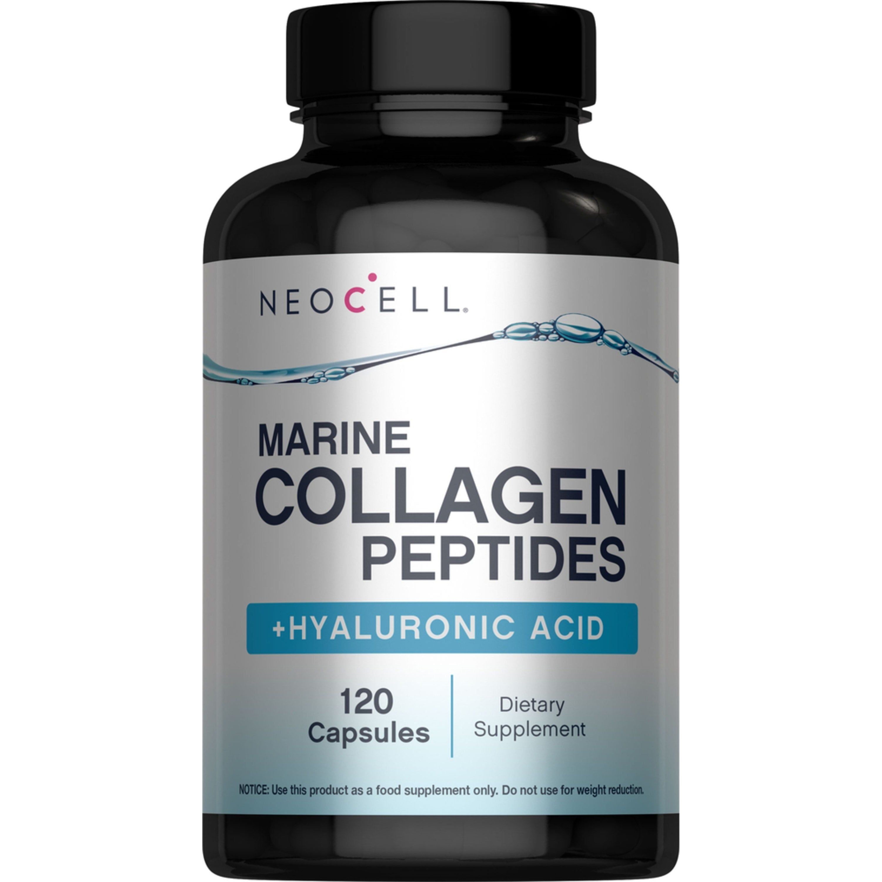 NeoCell Collagène Marin avec Collagène Type 1 et 3 et Acide Hyaluronique, avec Collagène Hydrolysé, Complément Santé de la Peau, Capsule, 120 Comprimés, 1 Bouteille