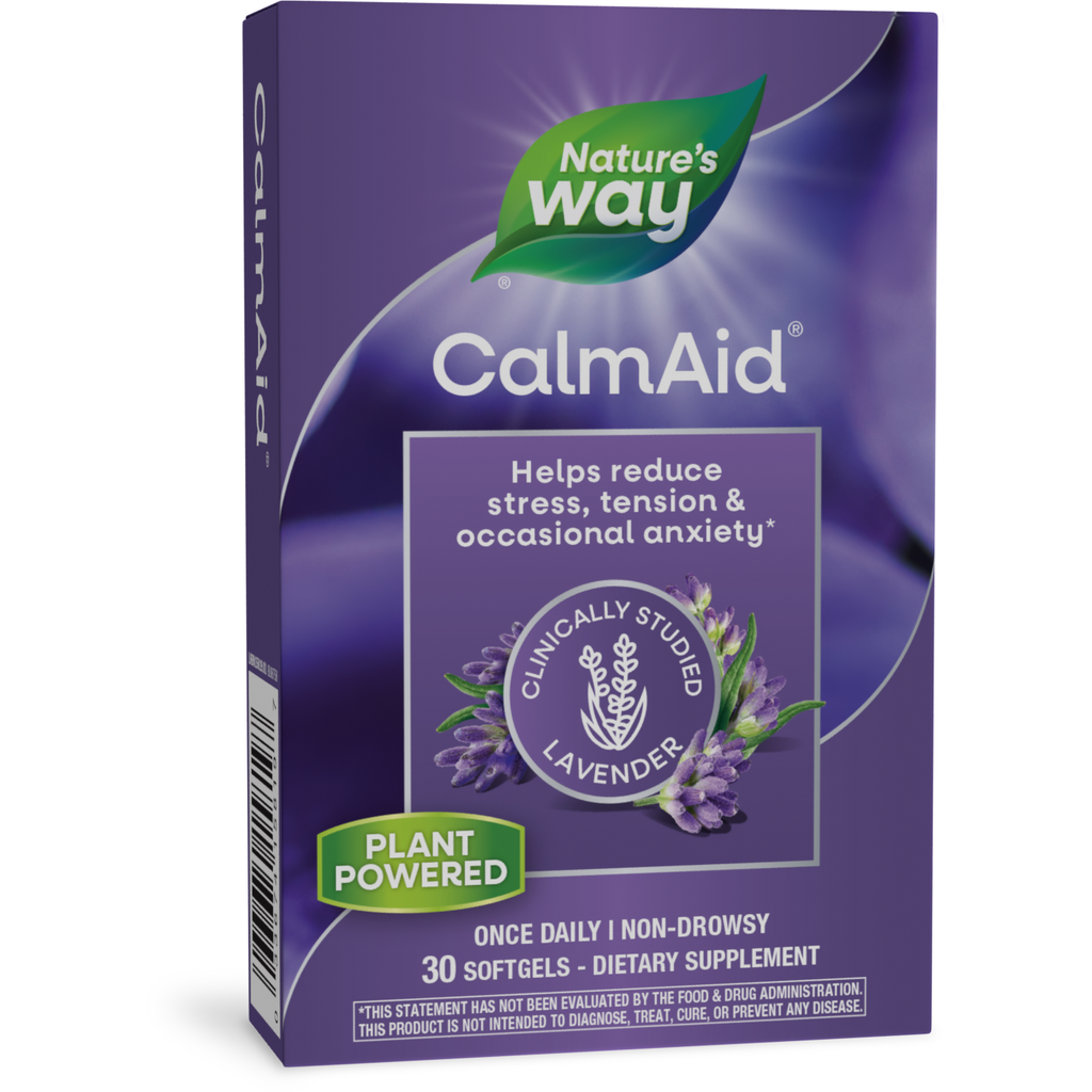 Nature's Way CalmAid, Non-Drowsy, Clinically Studied Lavender Supplement Helps Reduce Tension/Stress