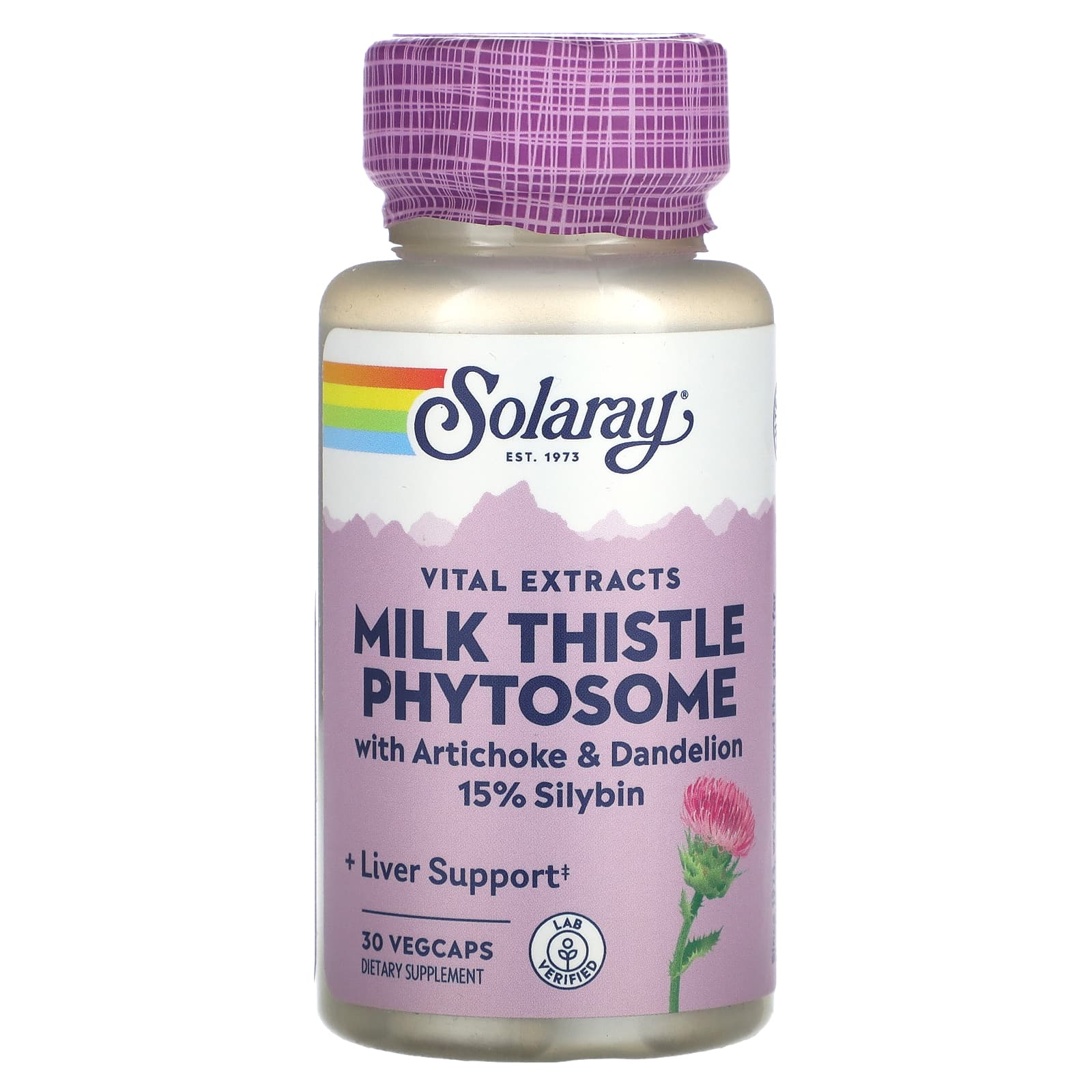 SOLARAY Supplément de Phytosome de Chardon-Marie, 200 mg, 30 comprimés