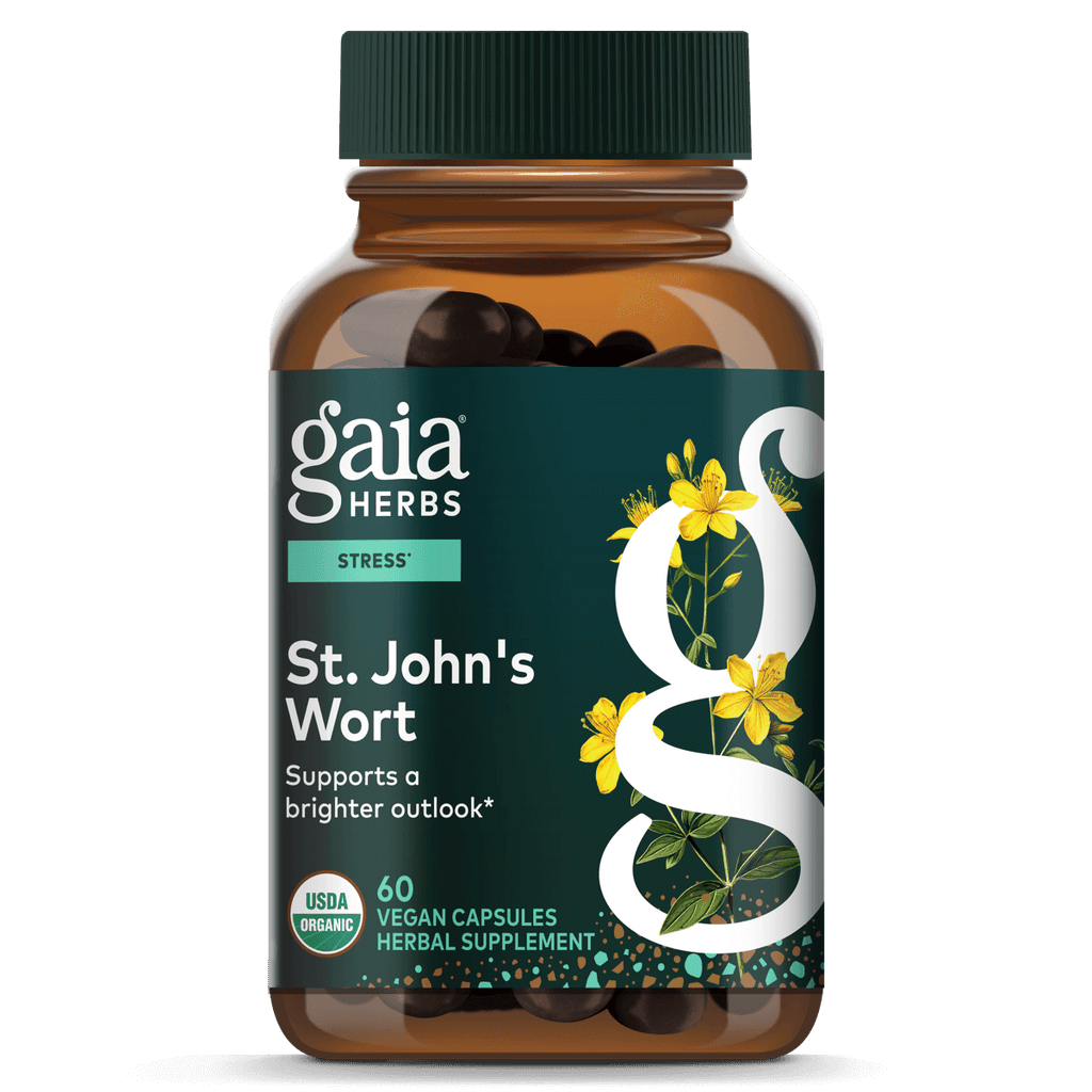 Millepertuis Gaia Herbs - Complément naturel de soutien du stress pour aider à maintenir une santé positive - 60 Phyto-Capsules liquides végétaliennes (approvisionnement de 20 jours)