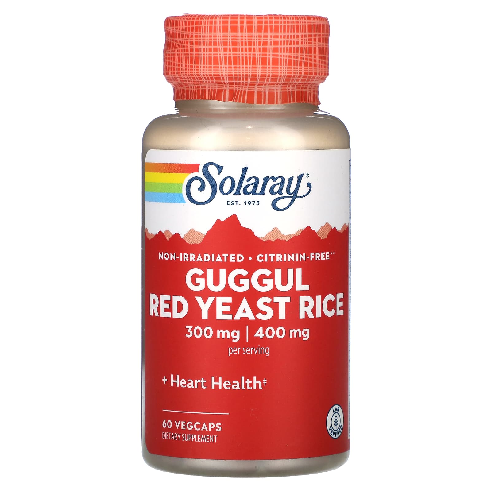 Solaray Complément Guggul et Riz rouge fermenté, 60 gélules