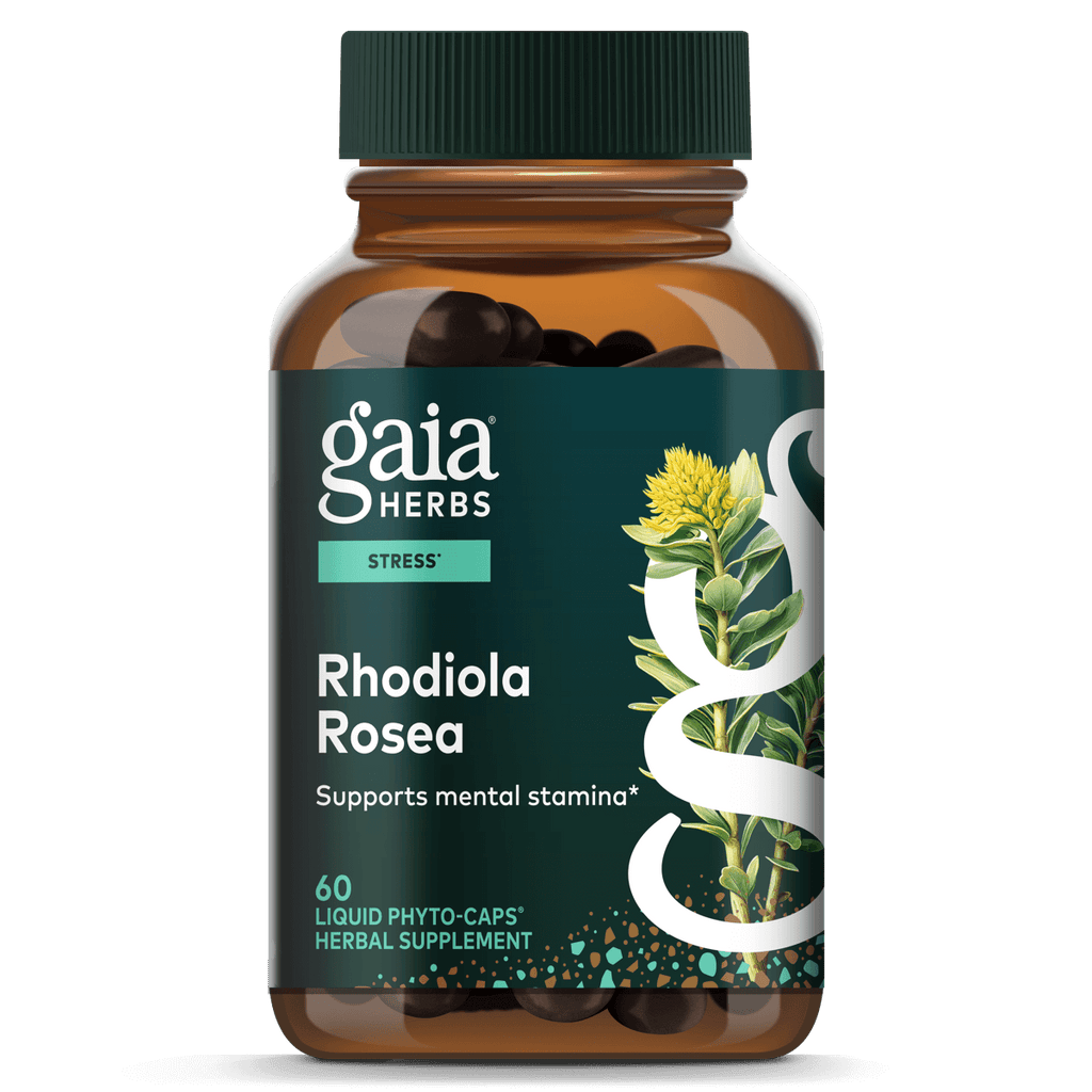 Gaia Herbs Rhodiola Rosea - Stress Support Supplement Traditionally for Supporting Healthy Stamina and Endurance - 60 Vegan Liquid Phyto-Capsules (30-Day Supply)