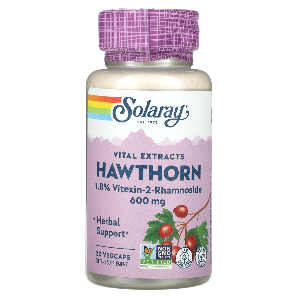 SOLARAY One Daily Hawthorn Extract Supplement, 600mg 30 Count