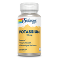 Solaray Potassium 99 mg, formule d'équilibre hydrique et électrolytique, supplément de potassium pour soutenir la santé musculaire, nerveuse, cellulaire et cardiaque, garantie de remboursement de 60 jours, 100 portions, 100 VegCaps