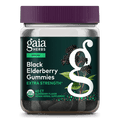Gaia Herbs, Gommes Quotidiennes pour Adultes, Bio, Vegan, Complément de Sureau Noir Sambucus pour le Soutien Immunitaire et Antioxydant Quotidien, 40 Comprimés (Lot de 1)