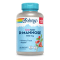 SOLARAY D-Mannose avec supplément de canneberge CranActin 400 mg, capsules de soutien de la santé des voies urinaires et de la vessie avec vitamine C pour la fonction immunitaire, végétalien, garantie de 60 jours, 30 portions, 60 VegCaps
