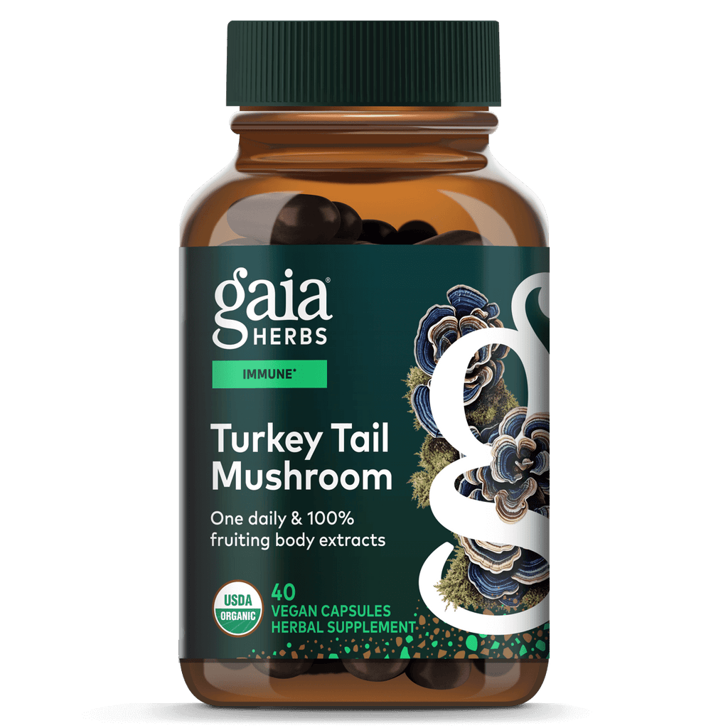 Gaia Herbs Coriolus versicolor (Trametes versicolor) - Supplément de soutien immunitaire