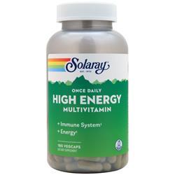 SOLARAY Multivitamine haute énergie quotidienne unique, soutien du système immunitaire et de l'énergie, ingrédients à base d'aliments entiers et d'herbes, multivitamines pour hommes et femmes, 120 portions, 120 VegCaps