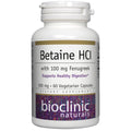 Bioclinic Naturals Bétaïne HCl avec Fenugrec - 60 capsules végétales