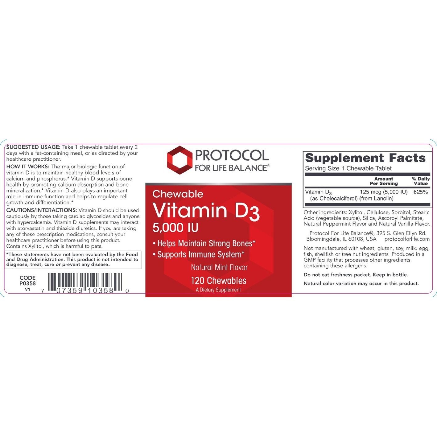 Protocol For Life Balance MK-7 Vitamine K2 300 mcg 60 Comprimés - P0994
