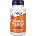 Now Foods Vitamine D3 et K2 1 000 UI 120 gélules végétales - 0369