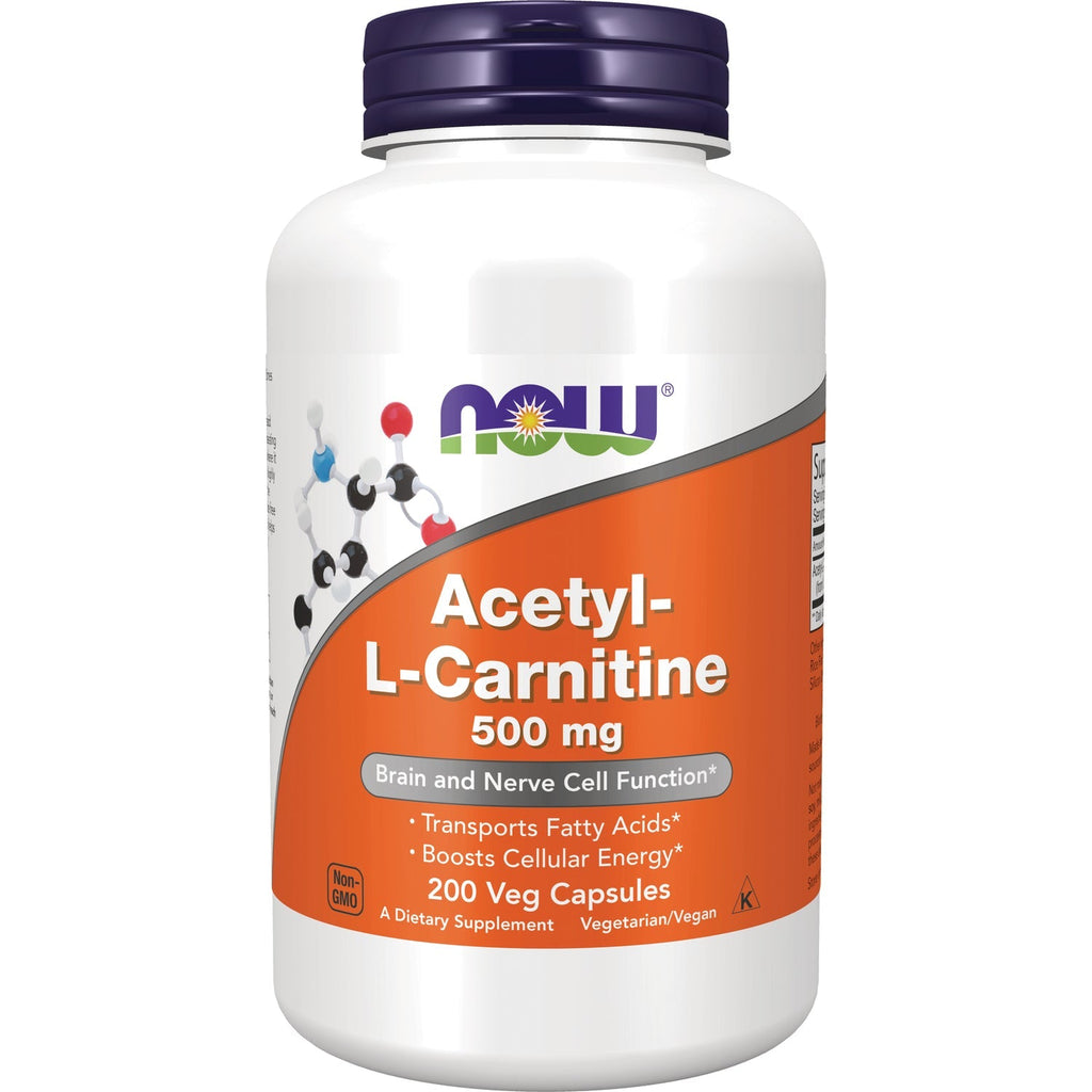 Now Foods Acétyl-L-Carnitine 500 mg 200 Vcaps - 0084