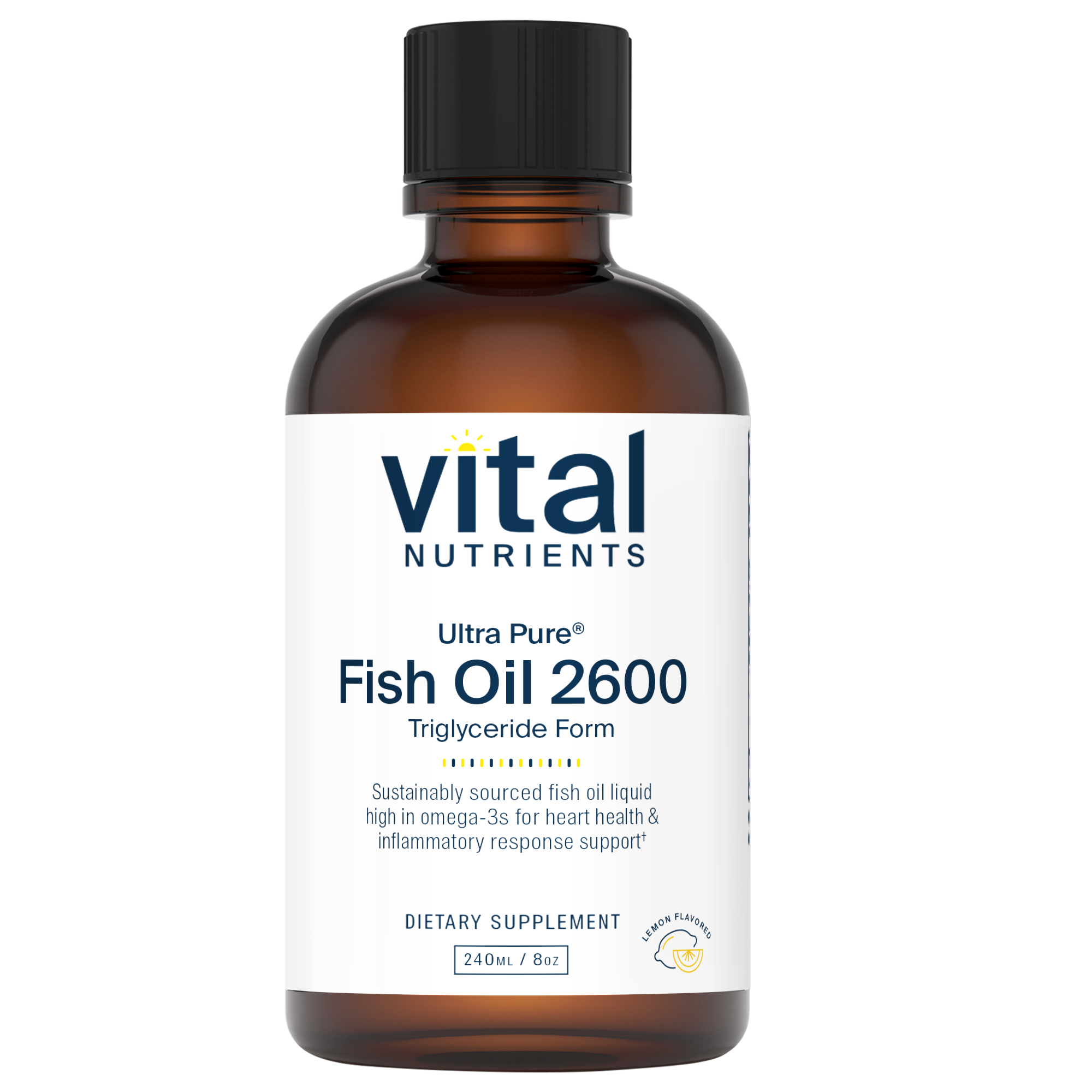 Vital Nutrients Huile de Poisson Ultra Pure 2600 8oz