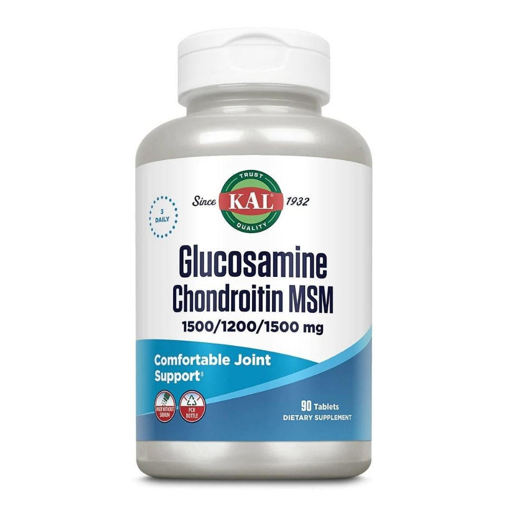 KAL MSM Glucosamine Sulfate 90 Comprimés