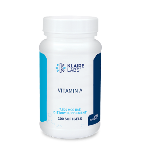 Klaire Labs Vitamine A 25000 UI 100 Gélules