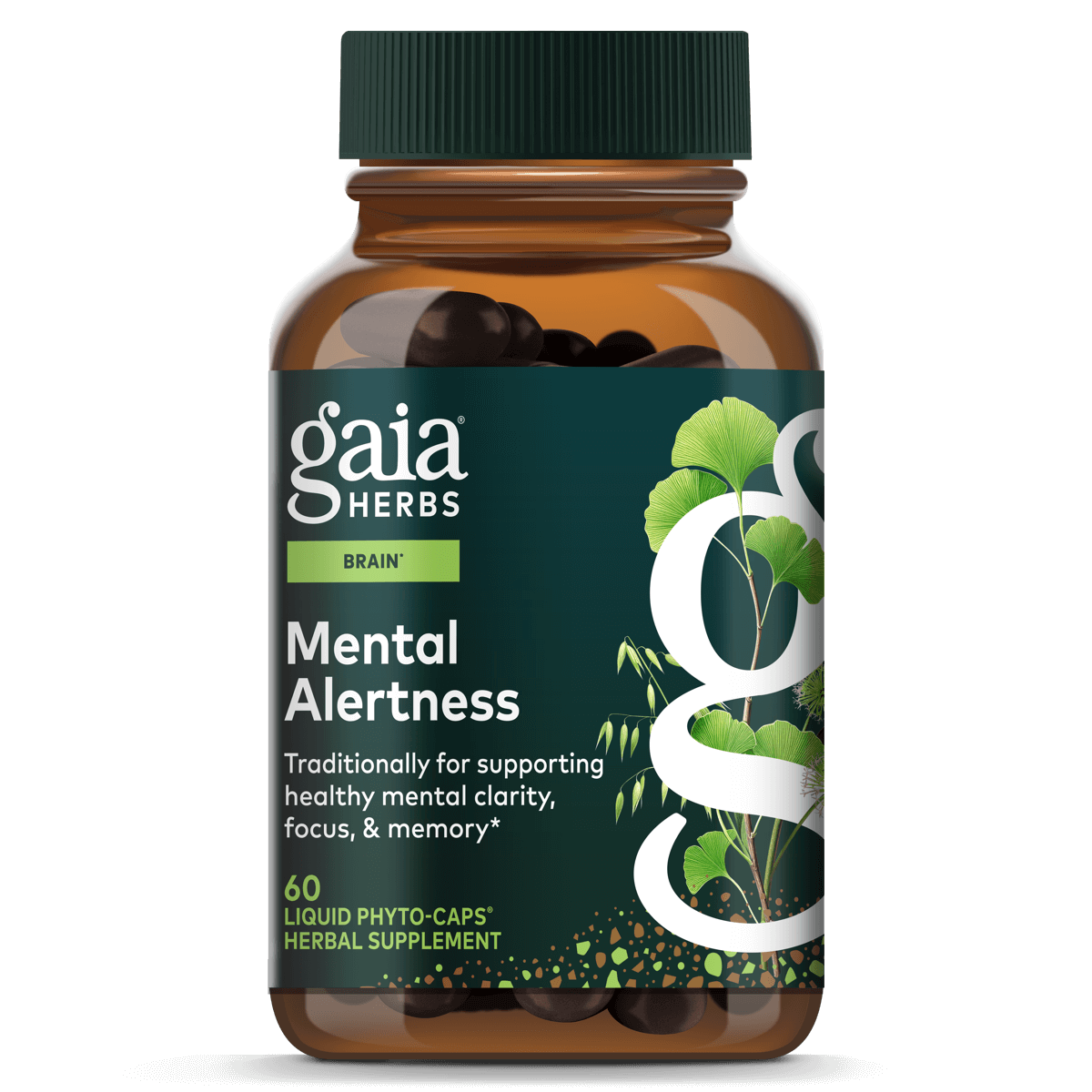 Gaia Herbs Éveil Mental 60 capsules - Lot de 3