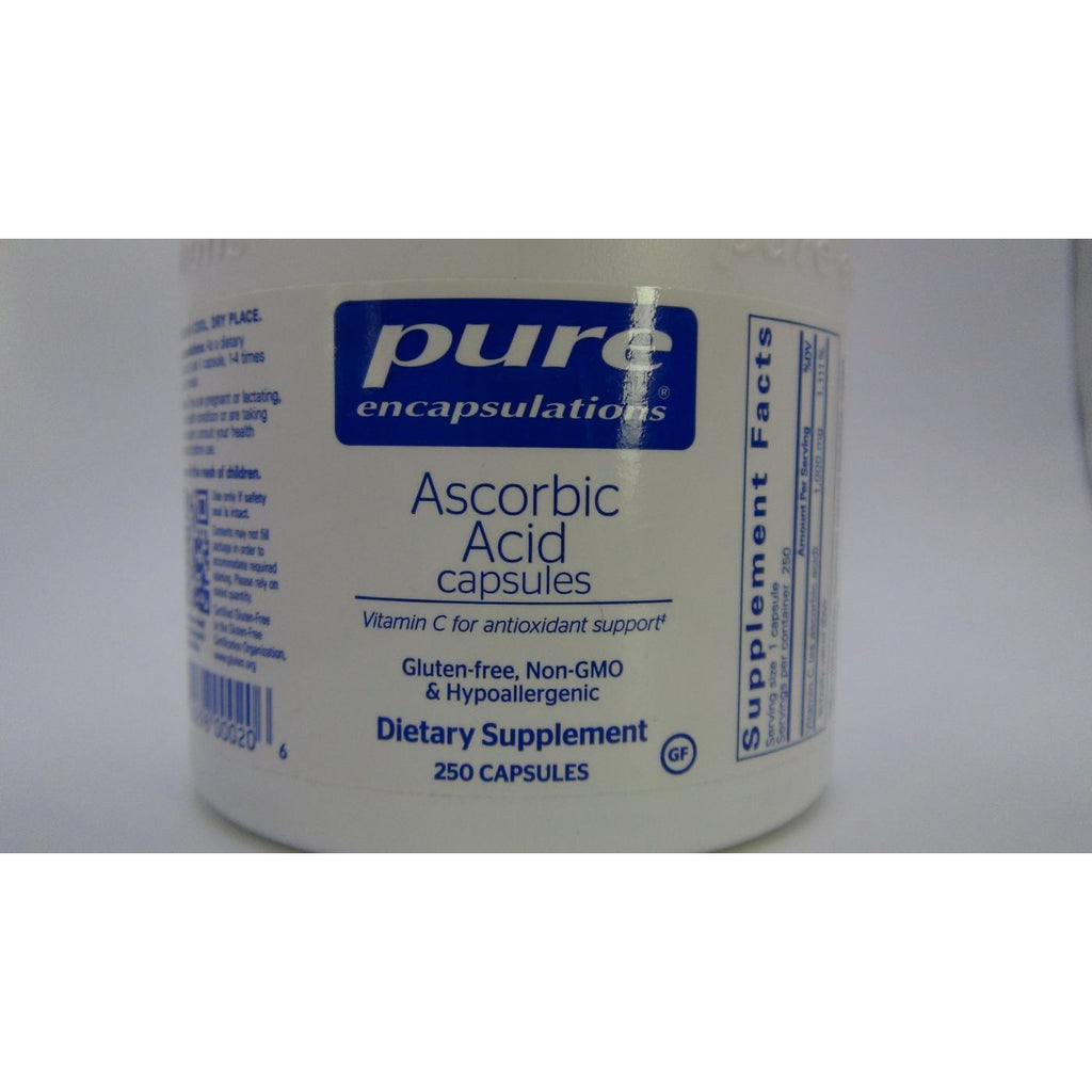 Capsules d'Acide Ascorbique Pure Encapsulations 250 Capsules