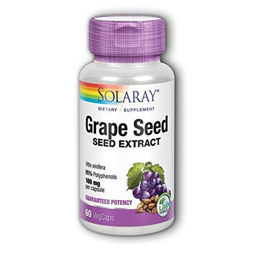 Solaray Extrait de pépins de raisin 60 Vcaps - Lot de 2