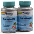 SOLARAY - D-Mannose avec CranActin 1000 mg - 120 comprimés - Lot de 2