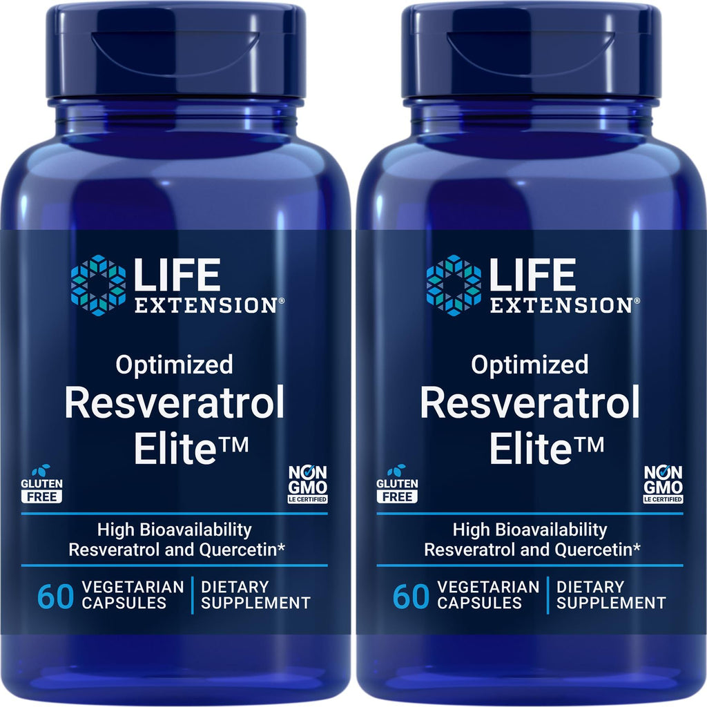 Life Extension Resvératrol Optimisé 60 gélules végétales - Lot de 2
