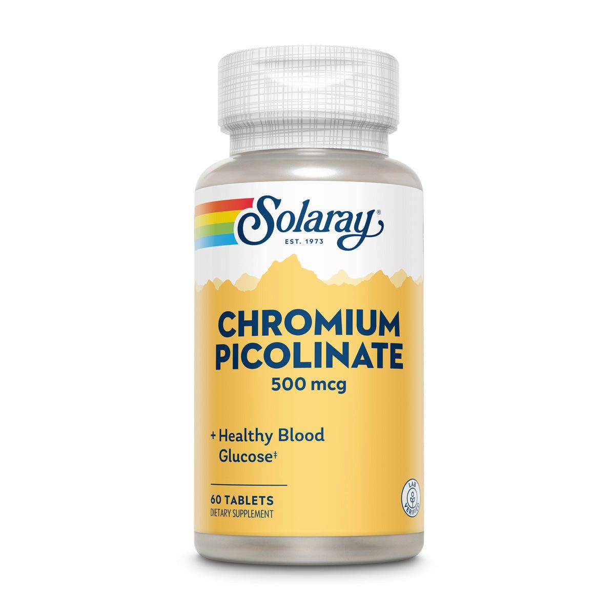 Solaray Picolinate de Chrome 500 mg 60 Comprimés - Lot de 2