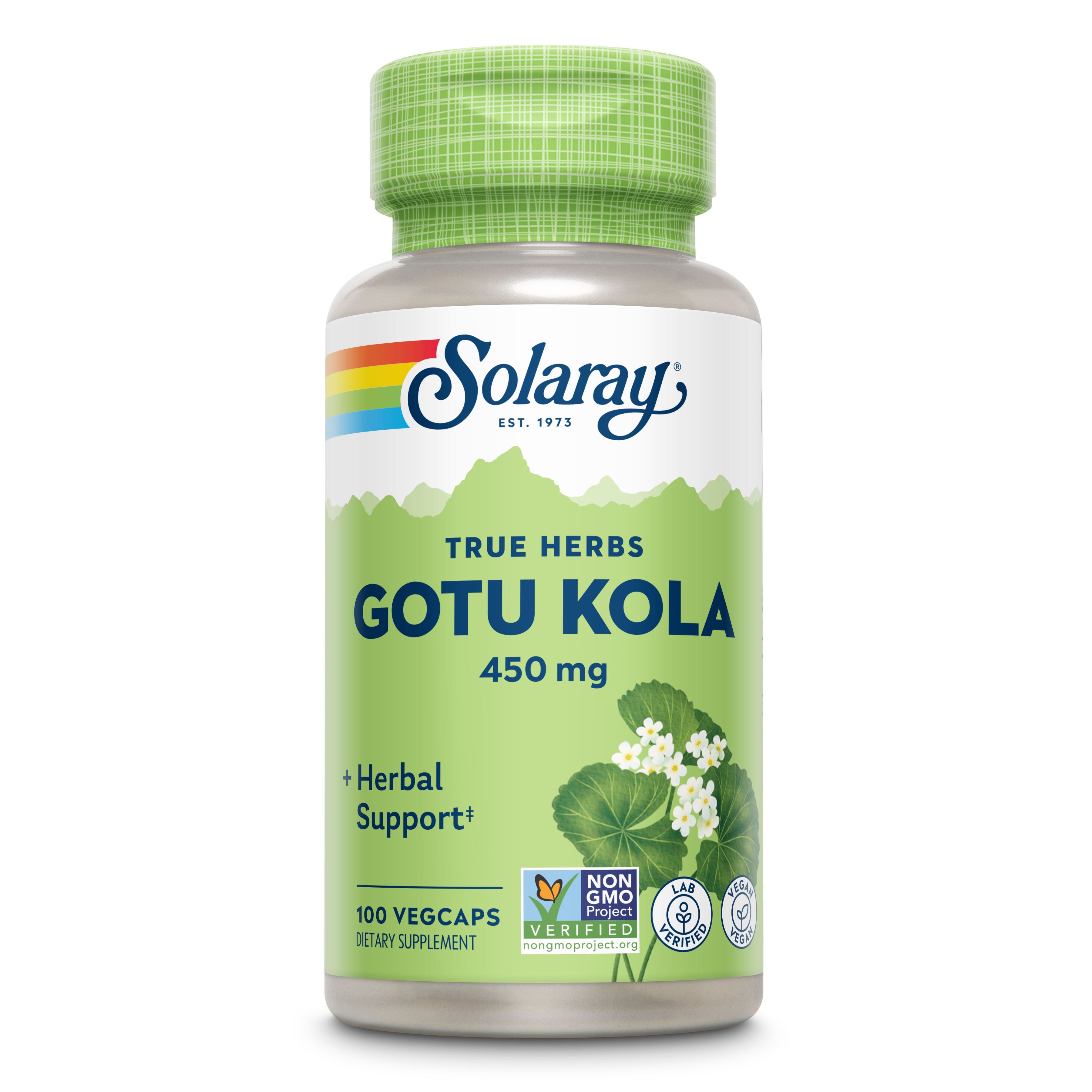 Solaray Gotu Kola 450mg 100 Vcaps - Lot de 2
