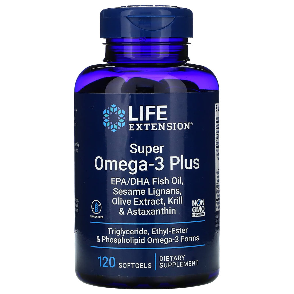 Life Extension Super Omega-3 PLUS EPA/DHA 120 gélules à enveloppe molle