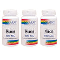 Solaray Niacine 500mg 100 Vcaps - Lot de 3
