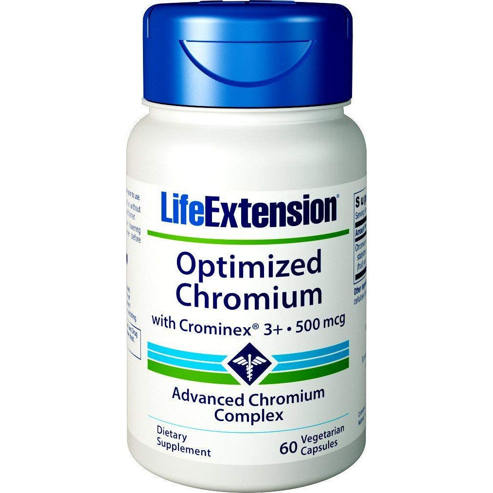 Life Extension Chromium optimisé avec Crominex 3+ 60 gélules végétales – Lot de 2