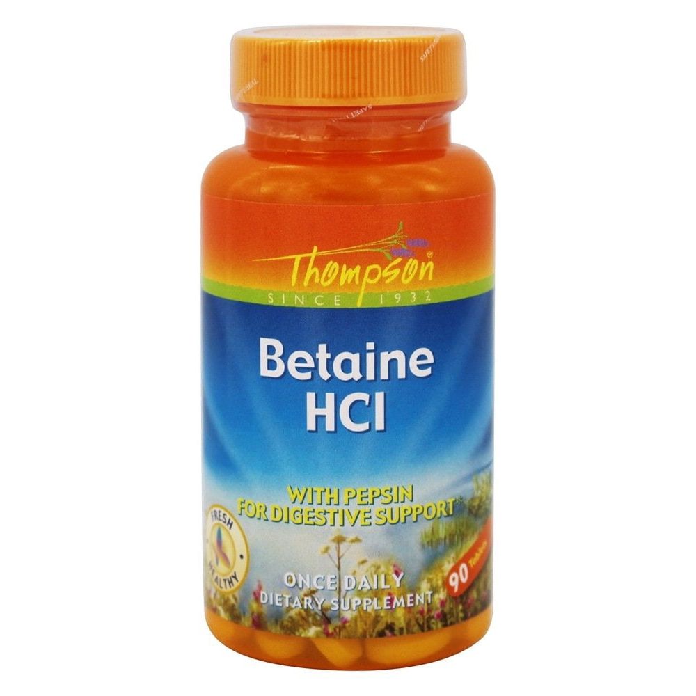 Thompson - Bétaïne HCl avec Pepsine - 90 Comprimés