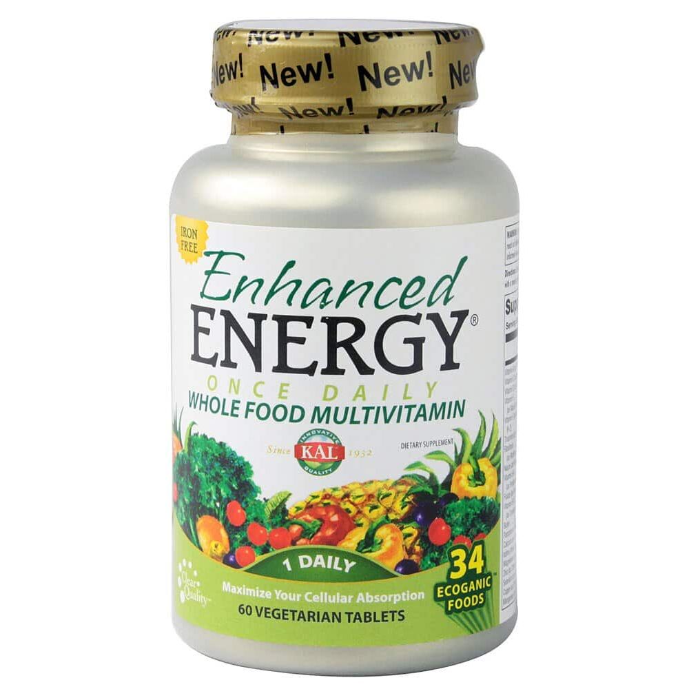 Kal - Multivitamine Whole Food Énergie Renforcée Une Fois Par Jour Sans Fer - 60 Comprimés Végétariens