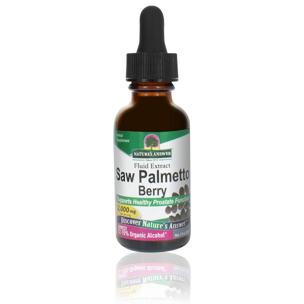 Nature's Answer - Baies de Saw Palmetto Bio Alcool - 2 fl. oz.