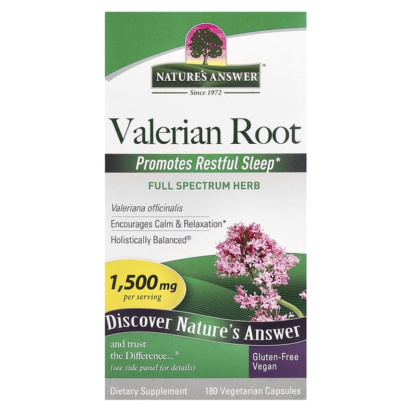 Nature's Answer - Valériane pleine spectre - 180 Gélules Végétariennes