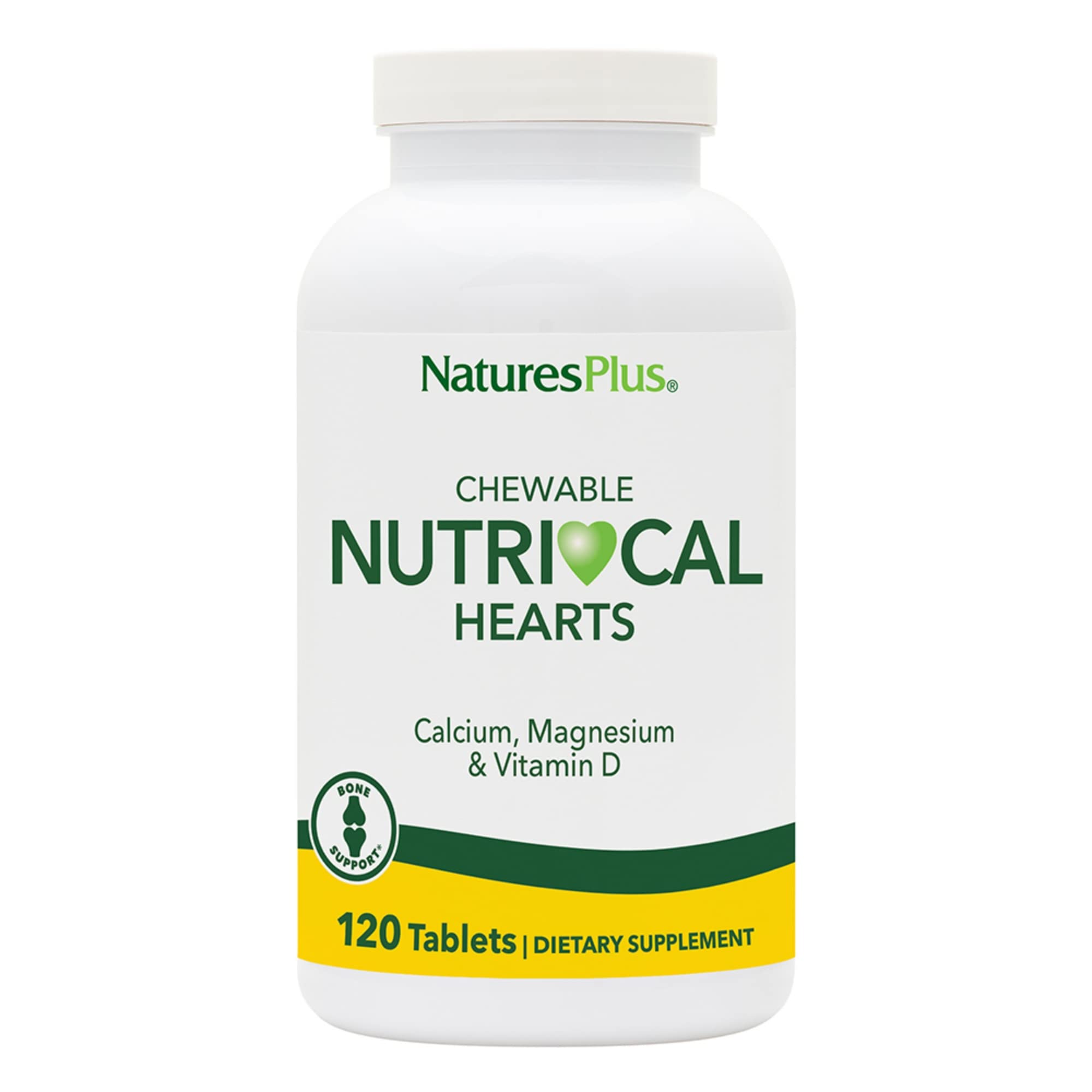 Natures Plus - Nutri-Cal Hearts à croquer - 120 comprimés