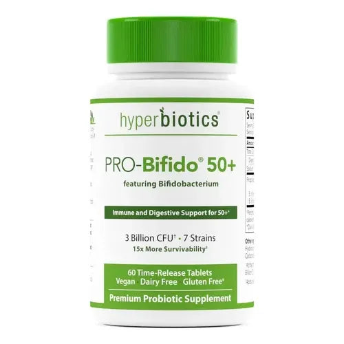 Hyperbiotics - PRO-Bifido Support probiotique pour les 50+ 3 milliards d'UFC - 60 comprimés