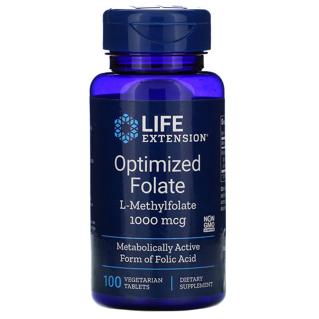Life Extension Optimized Folate 1000mcg 100 Comprimés