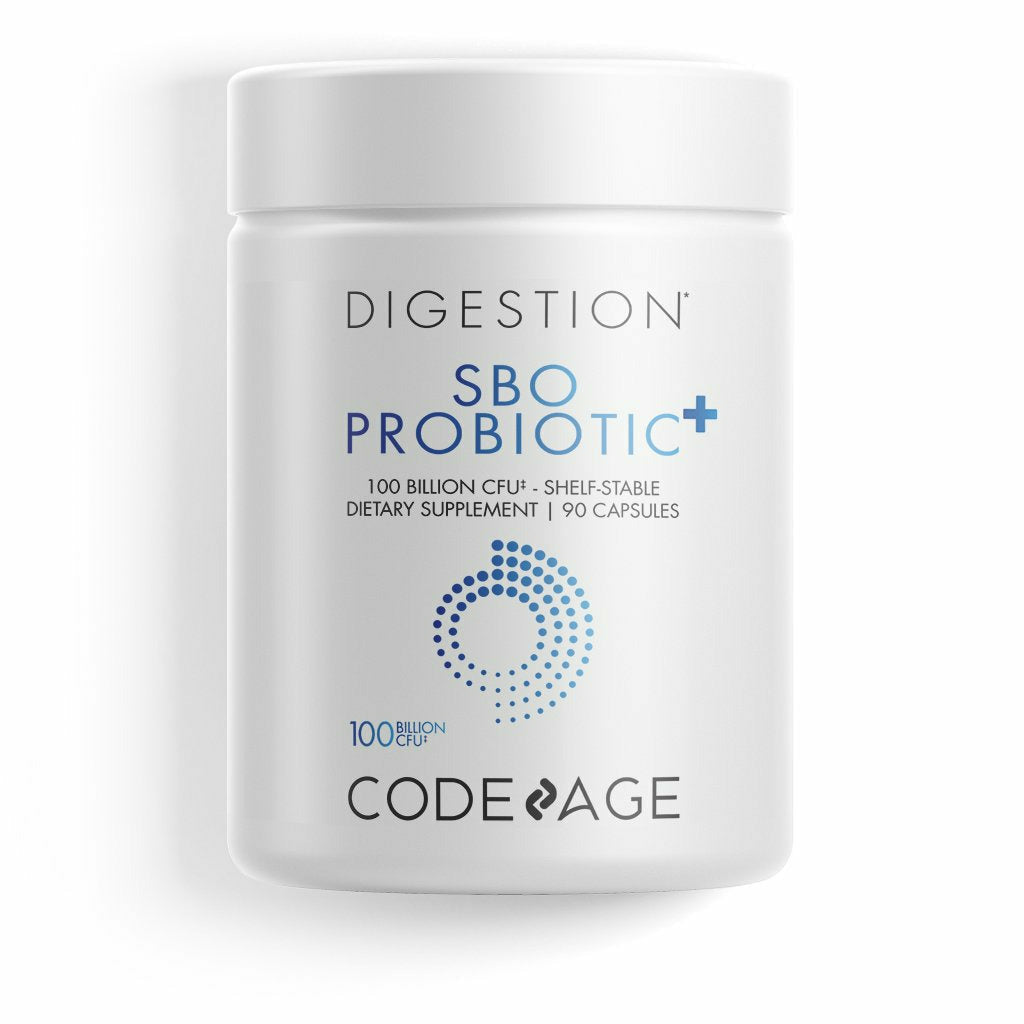 Codeage - Probiotiques SBO - Mélange d'organismes à base de sol multi-souches stable à 100 milliards d'UFC - 90 capsules