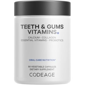 Codeage - Vitamines Dents & Gencives + Probiotiques Buccaux Complément Soin Bouche - 90 Capsules