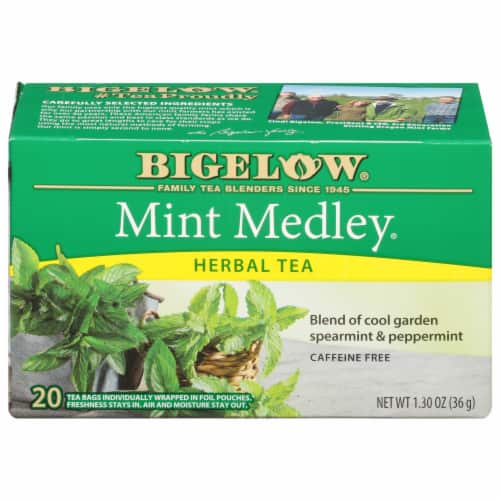 Bigelow Tea - Tisane entièrement naturelle sans caféine Menthe mélangée - 20 sachets de thé