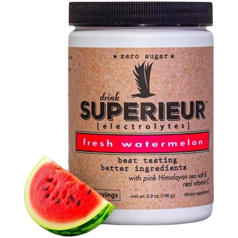 Superieur Electrolytes - Poudre d'électrolytes Pastèque fraîche - 195 g.