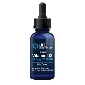 Life Extension Vitamine D3 liquide Menthe 2000 UI 1oz