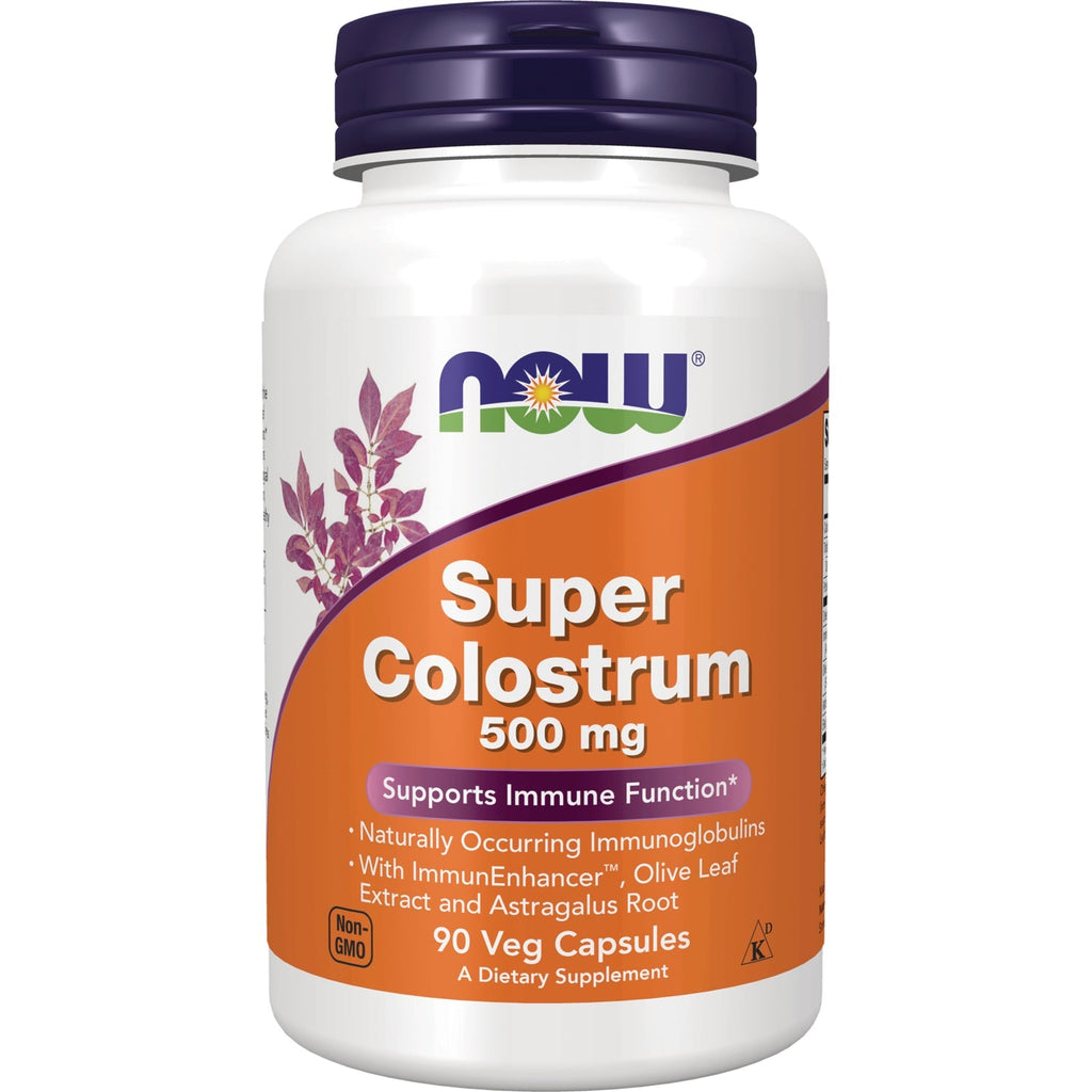 Now Foods Super Colostrum 500 mg 90 Vcaps - 3232 - Lot de 2