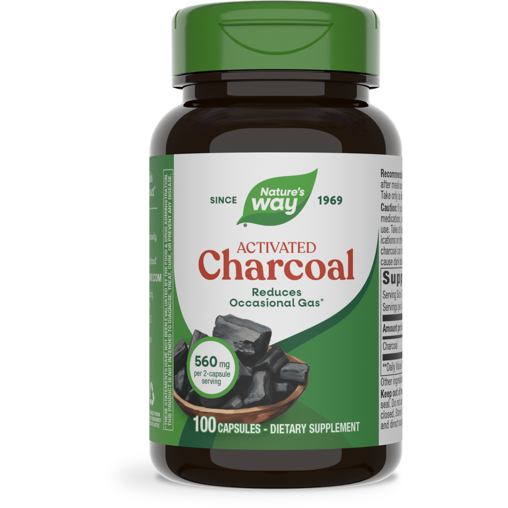 Nature's Way Charbon Actif 260mg 100 Gélules - Lot de 6