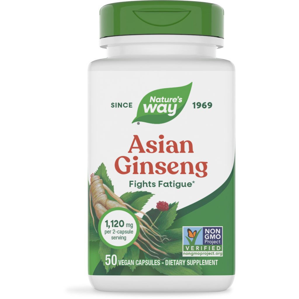 Nature's Way Ginseng Asiatique 50 Vcaps - Lot de 2