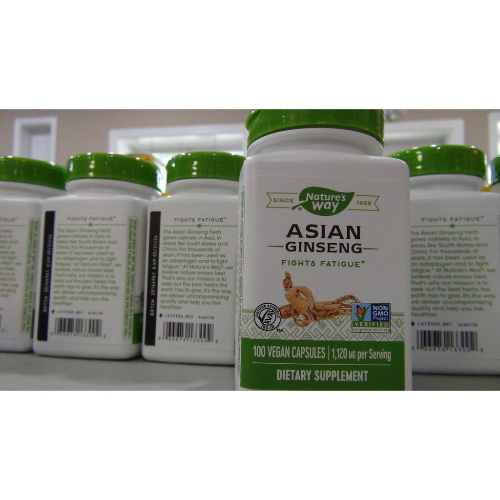 Nature's Way Ginseng Asiatique 100 Vcaps - Lot de 2
