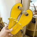 Pantoufles plates d'été 2021 Ananas de plage Claquettes Chaussures pour femmes